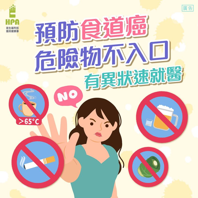 預防食道癌 危險物不入口 有異狀速就醫