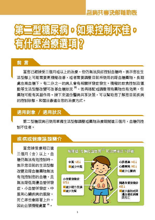 第二型糖尿病，如果控制不佳，有什麼治療選項？